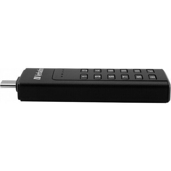 Memorie USB VERBATIM Keypad Secure, 128GB, USB 3.1, negru