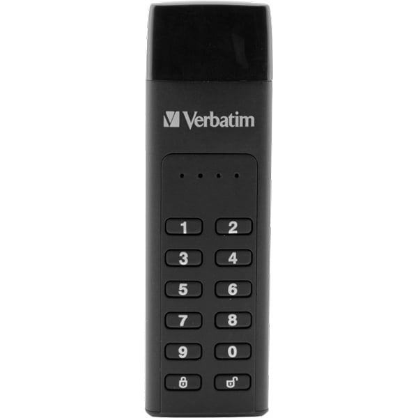 Memorie USB VERBATIM Keypad Secure, 128GB, USB 3.1, negru