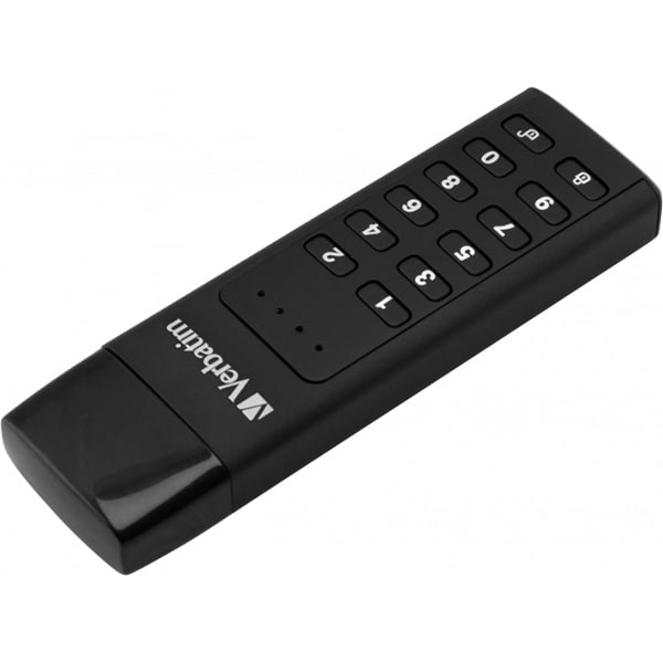 Memorie USB VERBATIM Keypad Secure, 128GB, USB 3.1, negru