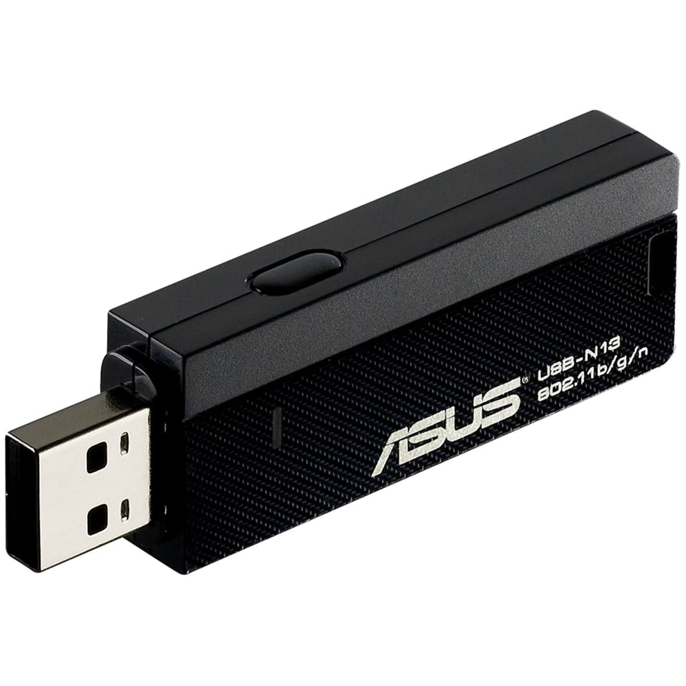 Adaptor USB Wireless ASUS USB-N13, Single-Band 300 Mbps, negru