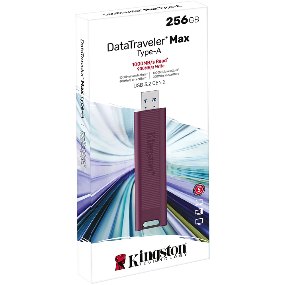 Memorie USB KINGSTON DataTraveler Max DTMAXA/256GB, 256GB, USB 3.2 Gen 2, visiniu