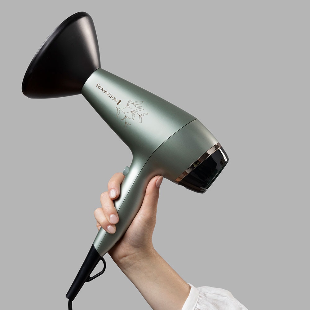 Uscator de par REMINGTON Botanicals AC5860, 2300W, 2 viteze, 3 trepte temperatura, verde fosforescent