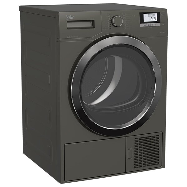 Uscator de rufe BEKO DE8434RX0M, Pompa de caldura, 8kg, 16 programe, Clasa A++, gri