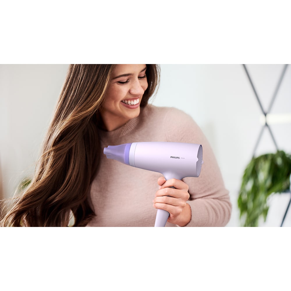 Uscator de par PHILIPS Seria 3000 BHD341/10, 2100W, 2 viteze, 3 trepte temperatura, ThermoProtect, mov