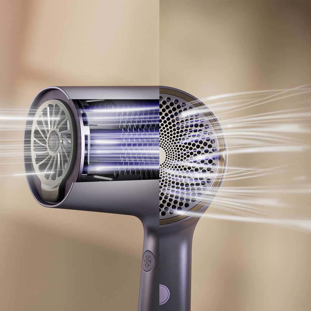 Uscator de par PHILIPS BHD720/10, 1800W, 2 viteze, Thermoshield Advanced, mov
