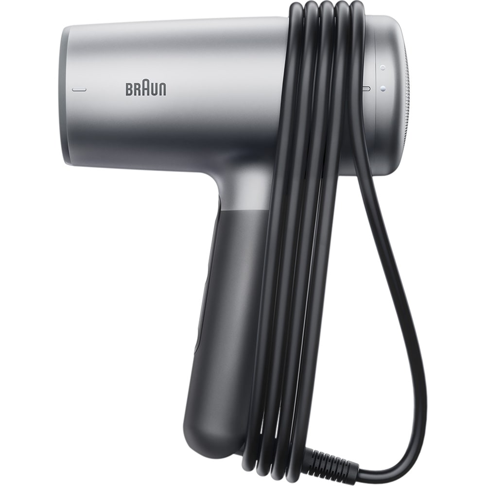 Uscator de par BRAUN BRHD435E, 2200W, 3 viteze, 3 trepte temperatura, argintiu