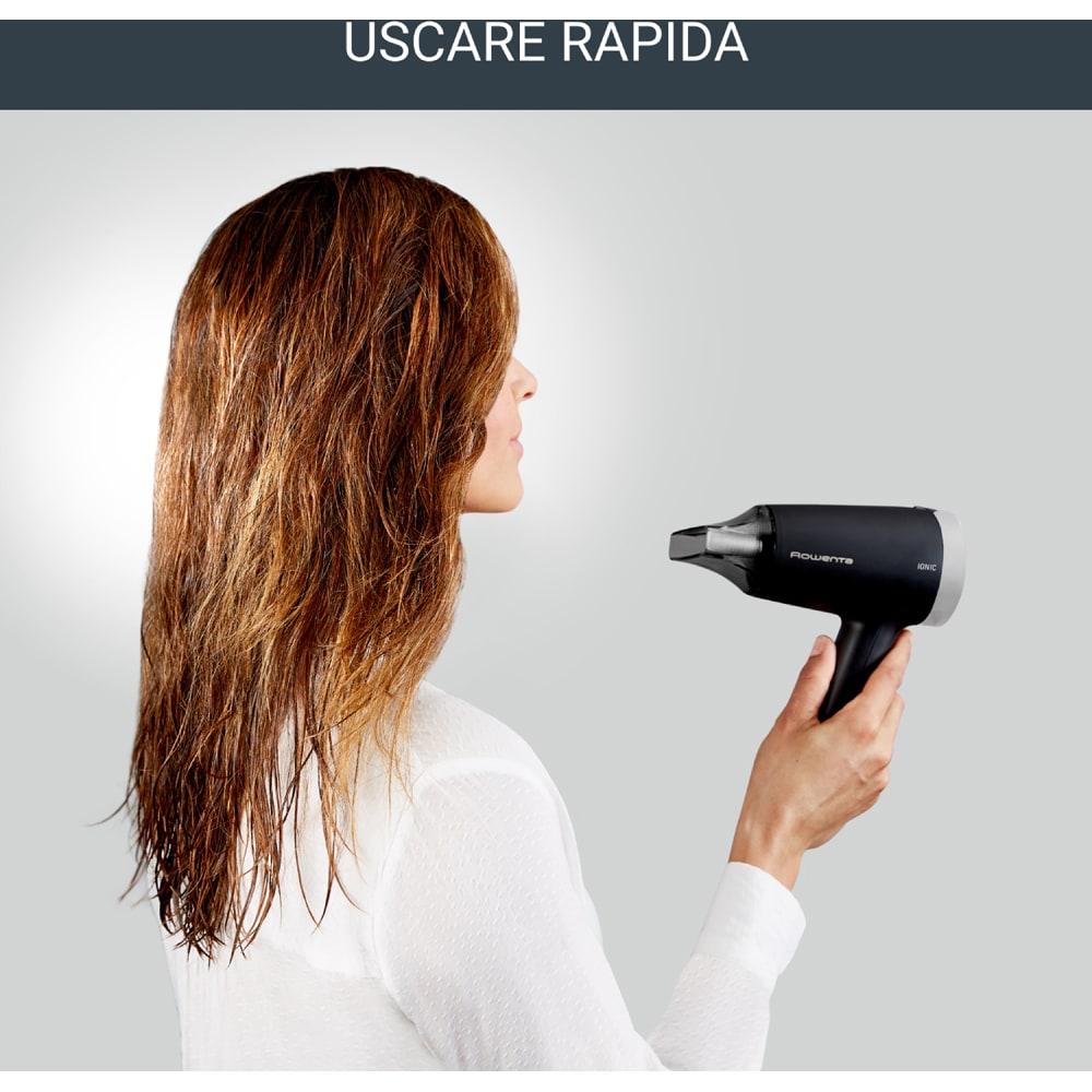 Uscator de par ROWENTA Style Iconic CV1810F0, 1600W, 2 viteze, negru