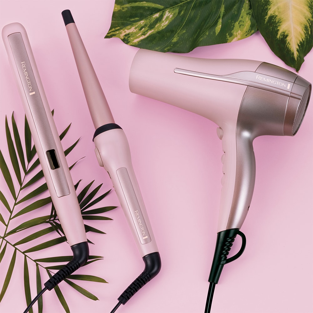 Uscator de par REMINGTON Coconut Smooth D5901, 2200W, 2 viteze, 3 trepte temperatura, roz
