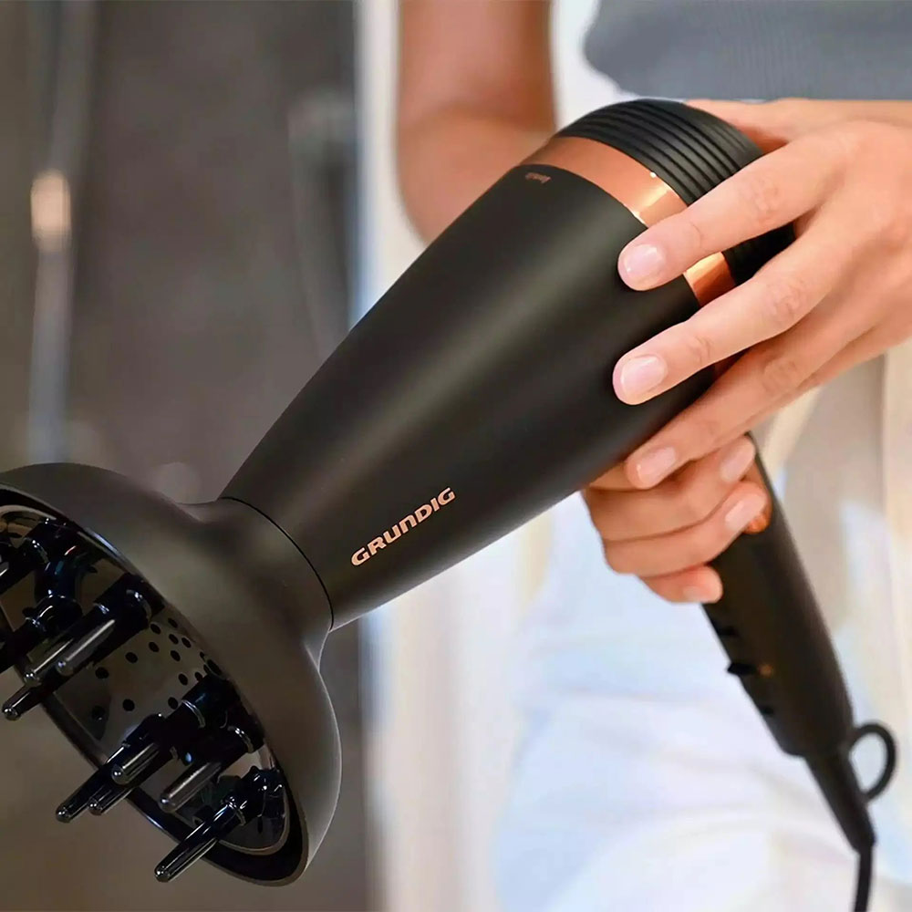 Uscator de par GRUNDIG Natura Shine HD8080, 2300W, 2 viteze, negru