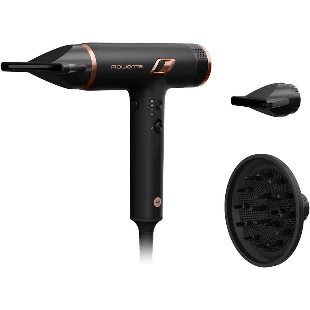 Uscator de par ROWENTA Nano HY8310F0, 1700W, 3 viteze, 3 trepte temperatura, negru