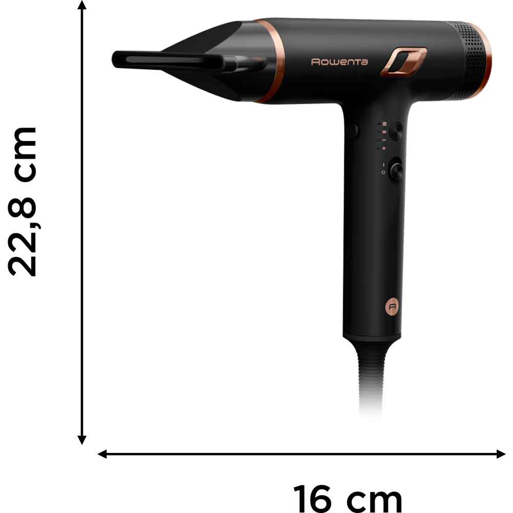 Uscator de par ROWENTA Nano HY8310F0, 1700W, 3 viteze, 3 trepte temperatura, negru
