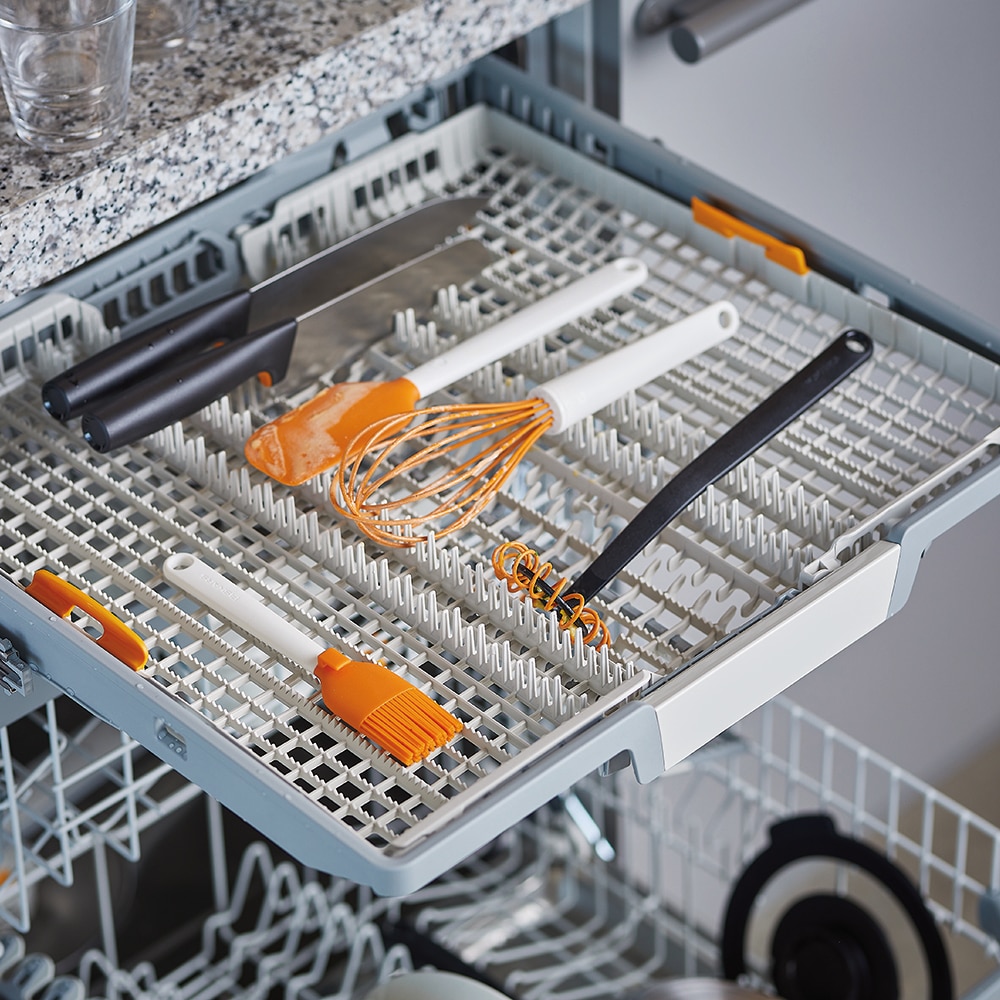 Pensula FISKARS Functional Form 1023614, silicon, portocaliu