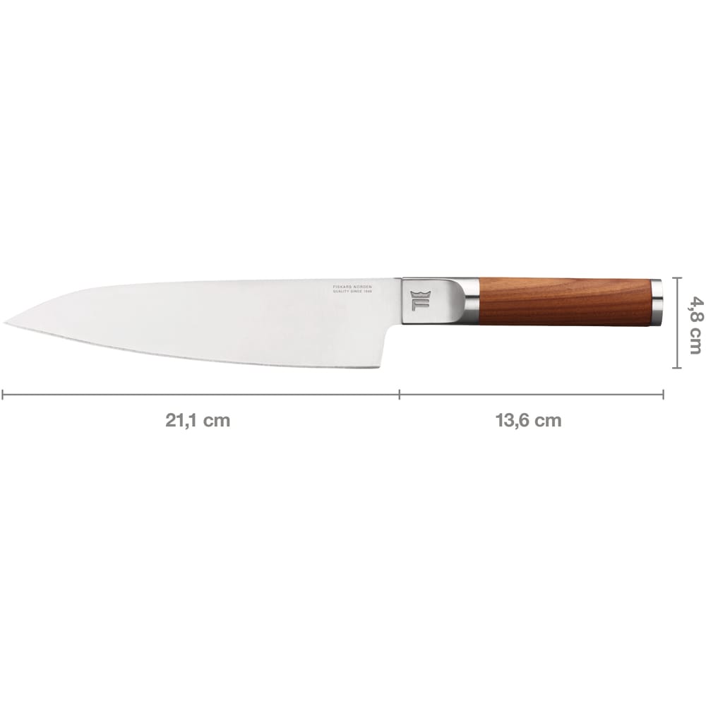 Cutitul bucatarului FISKARS Norden 1026419, 21cm, otel, maro