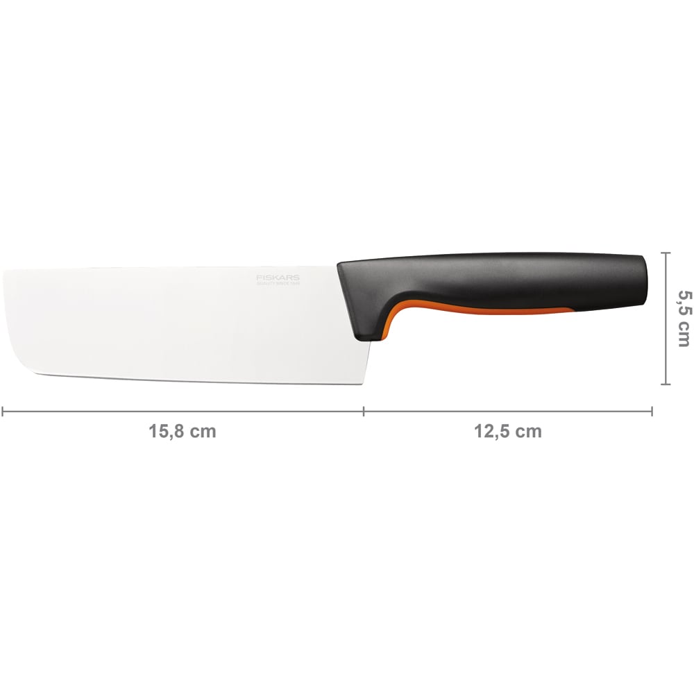 Cutit Nakiri FISKARS Functional Form 1057537, 15.8cm, otel, negru