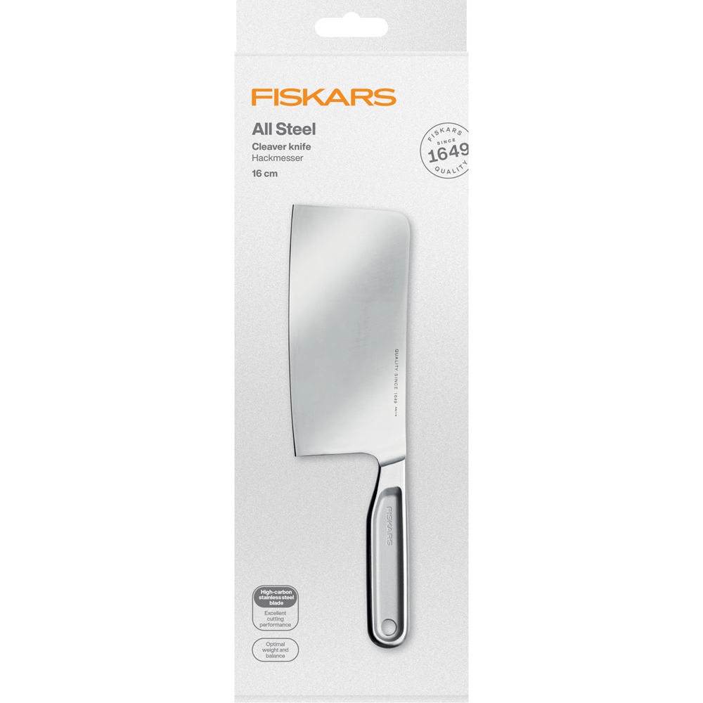 Cutit macelar FISKARS All Steel 1062885, 16cm, otel, argintiu