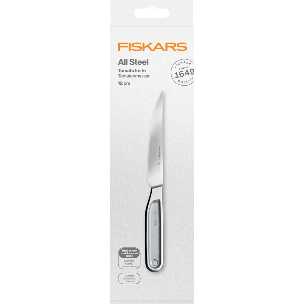 Cutit pentru tomate FISKARS All Steel 1062888, 12cm, otel, argintiu