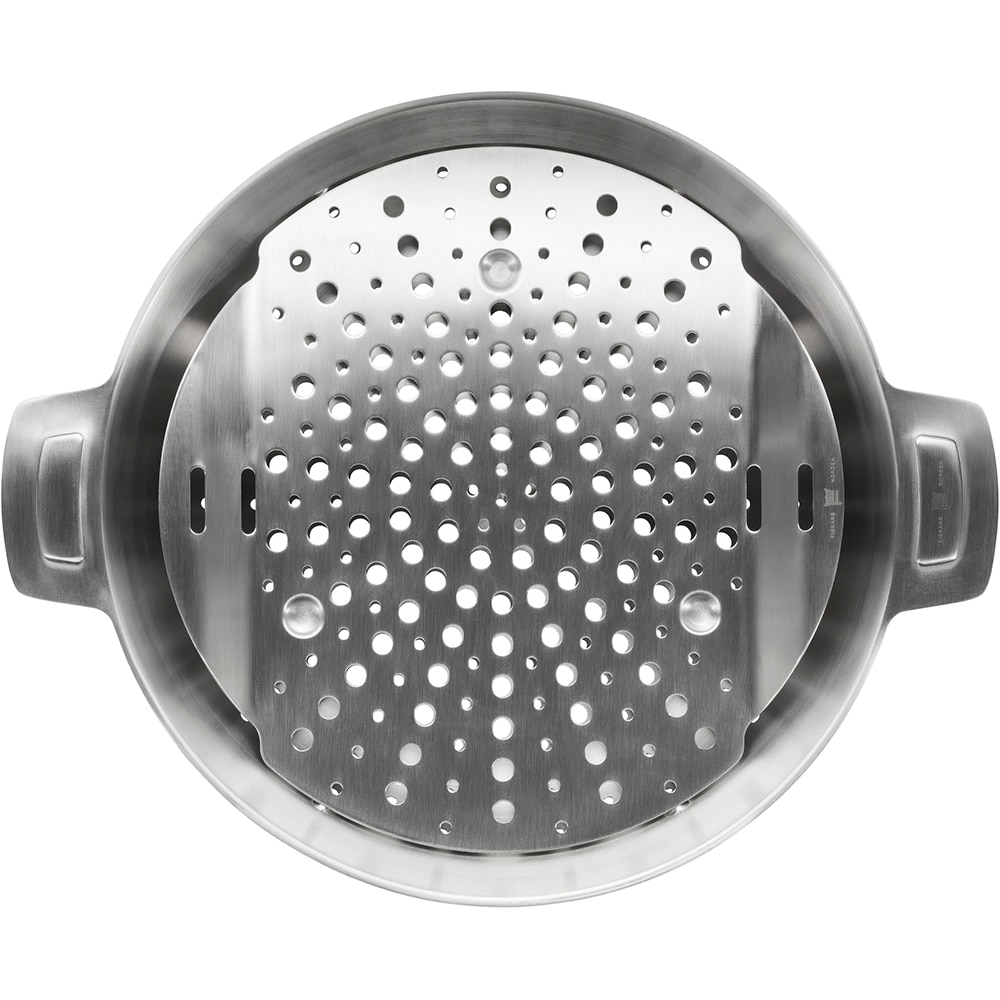 Steamer pentru grill FISKARS Norden, 30 cm, otel inoxidabil, argintiu