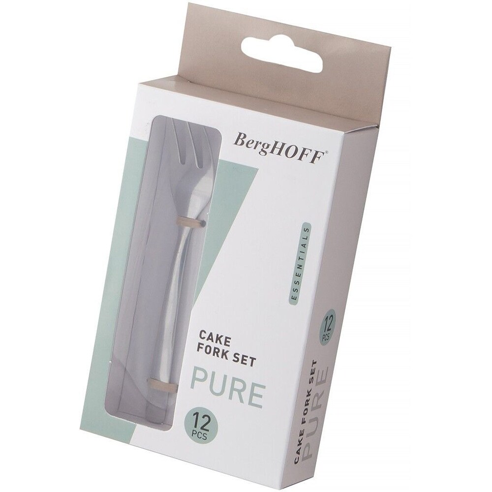 Set furculite pentru prajituri BERGHOFF Pure 1212033, 12 piese, inox