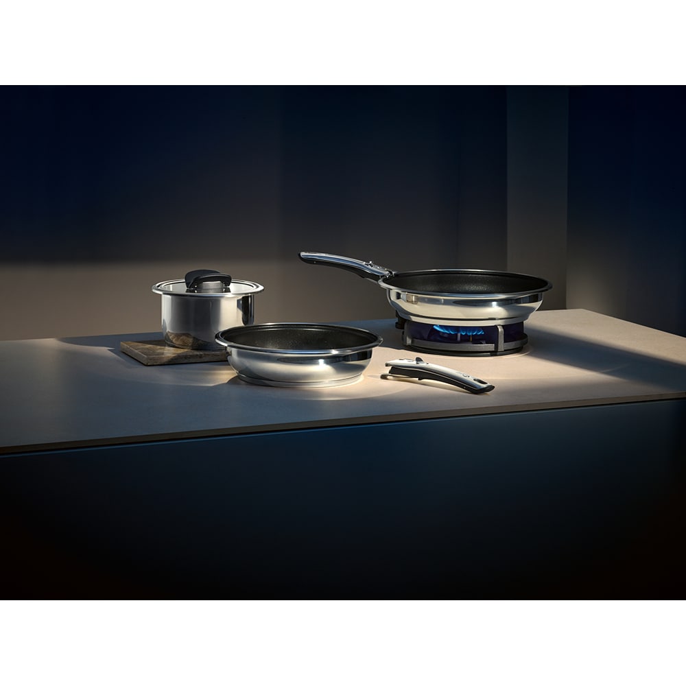 Maner detasabil pentru gama de vase de gatit WMF Click & Serve 787106820, inox, argintiu