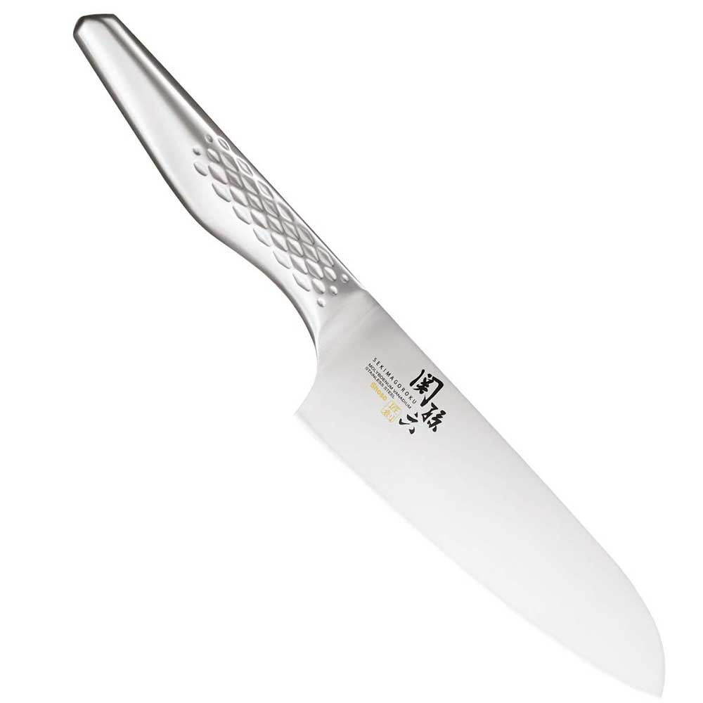 Cutit Santoku KAI Seki Magoroku Shoso AB-5156, 16.5cm, inox, argintiu