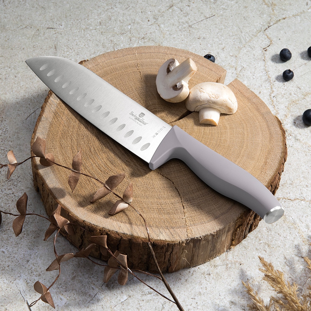 Set cutite BERLINGER HAUS BH/2946 + suport magnetic, 5 piese, otel, 9-20cm, gri