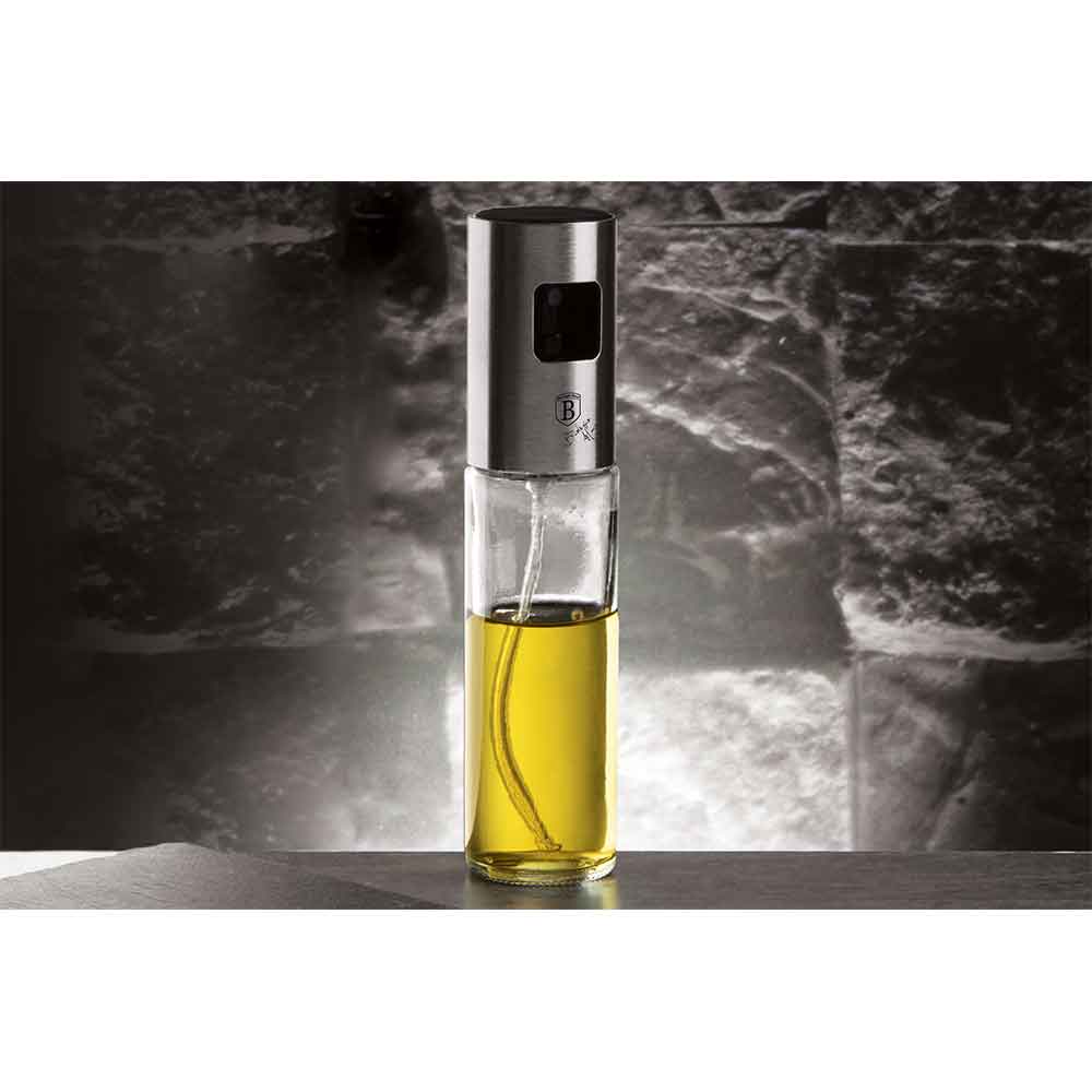 Sticla cu pulverizator pentru ulei BERLINGER HAUS BH 7808, 100 ml, otel, argintiu