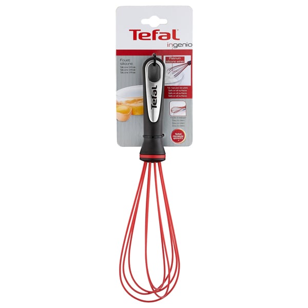 Tel TEFAL Ingenio K2071714, 36cm, inox, negru-rosu
