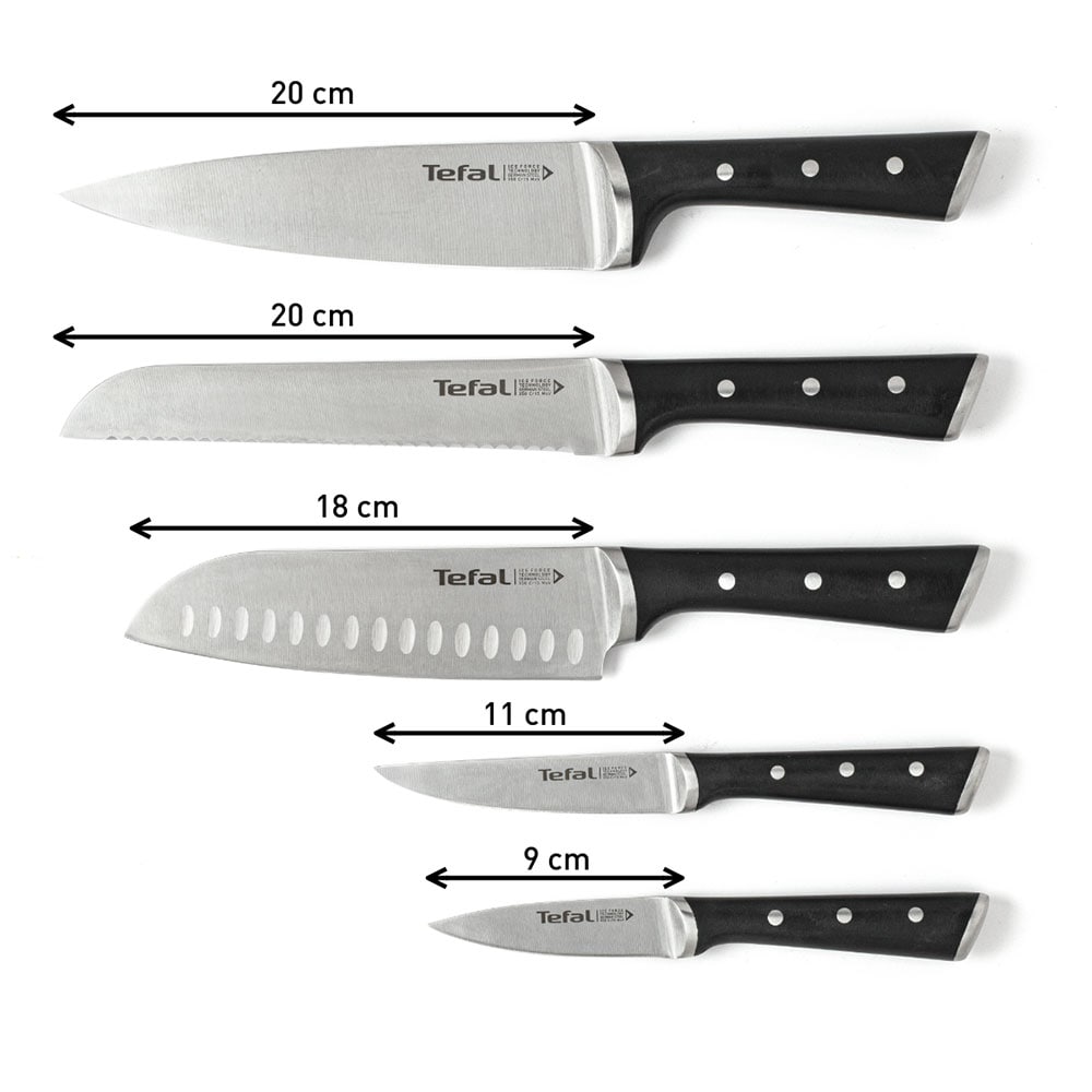 Set cutite TEFAL Ice Force K232S574, 5 piese, 7-20cm, inox, argintiu