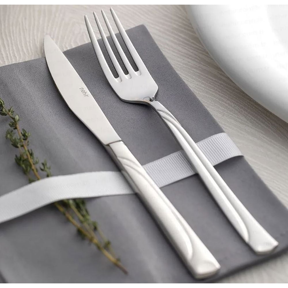 Set tacamuri NEHIR Fiesta, 36 piese, inox, argintiu