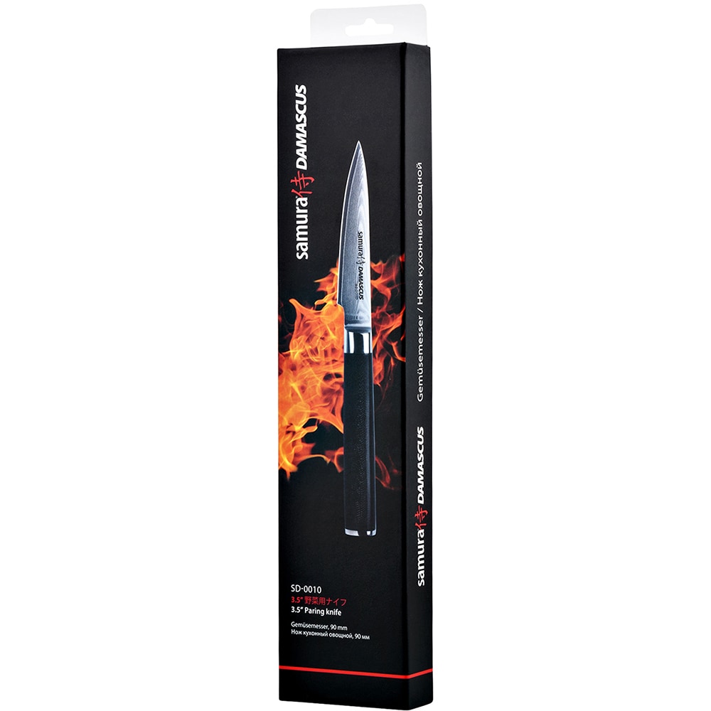 Cutit decojit SAMURA Damascus SD-0010, 9cm, otel, negru