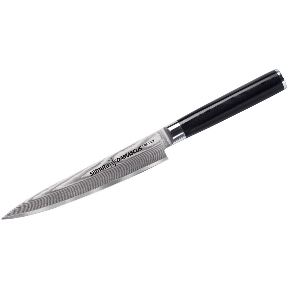 Cutit universal SAMURA Damascus SD-0023, 15cm, otel, negru