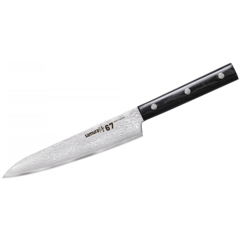 Cutit utilitar SAMURA Damascus SD67-0023M, 15cm, otel, negru