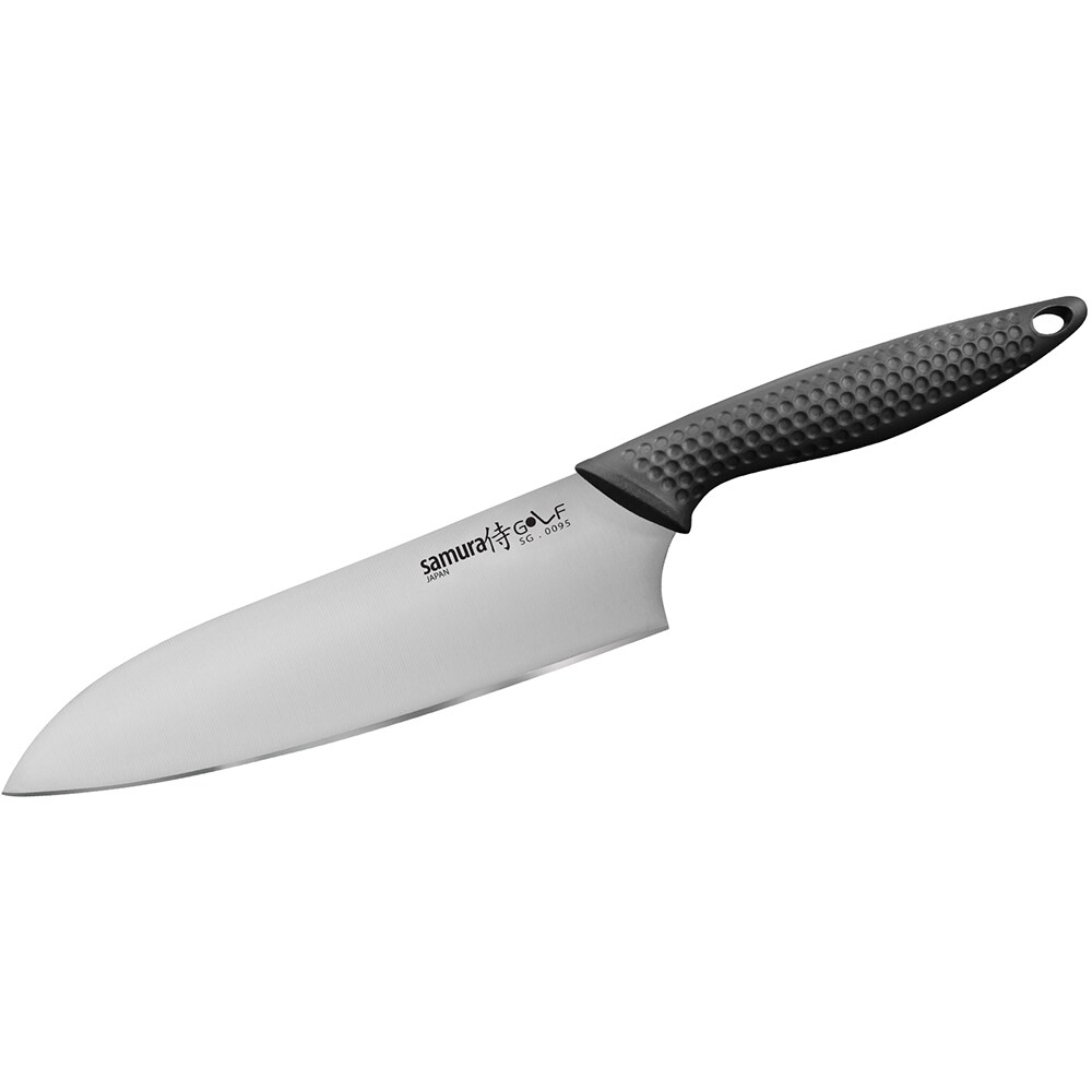 Cutit Santoku SAMURA Golf SG-0095, 18cm, otel, negru