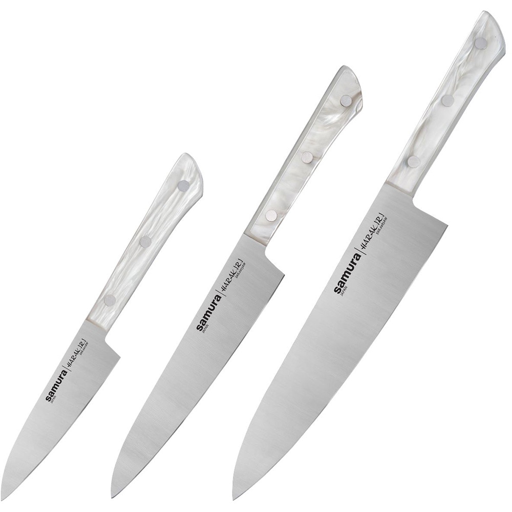 Set cutite SAMURA Harakiri SHR-0220AW, 3 piese, 9.9-20.8cm, alb