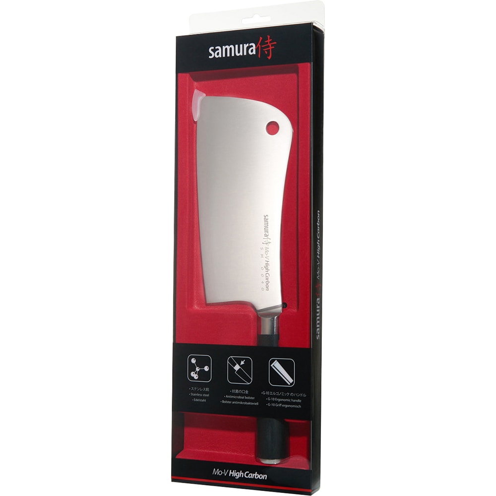 Cutit SAMURA Mo-V SM-0040, 18cm, otel, negru