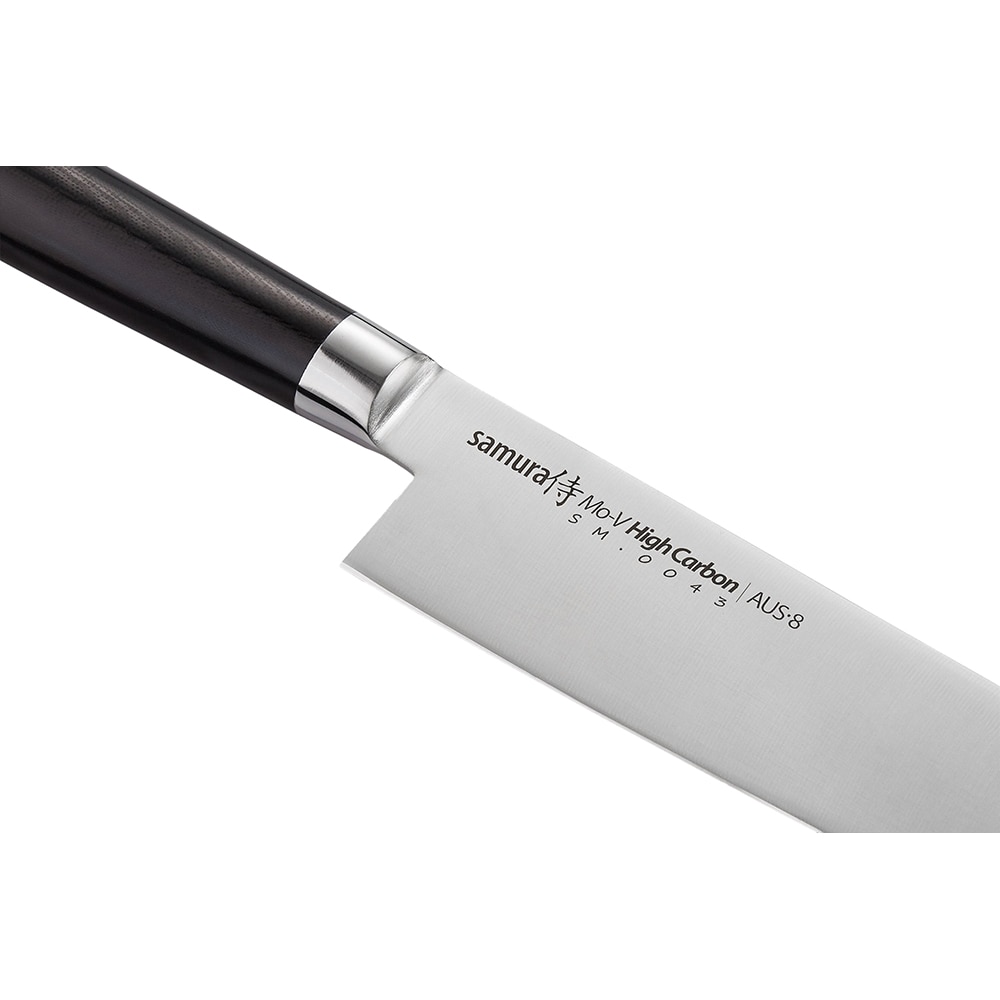 Cutit SAMURA Mo-V Nakiri SM-0043, 16.7cm, otel, negru