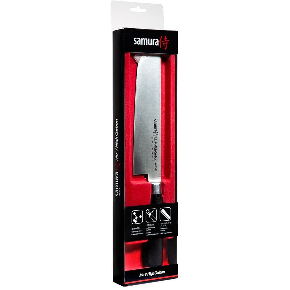 Cutit SAMURA Mo-V Nakiri SM-0043, 16.7cm, otel, negru