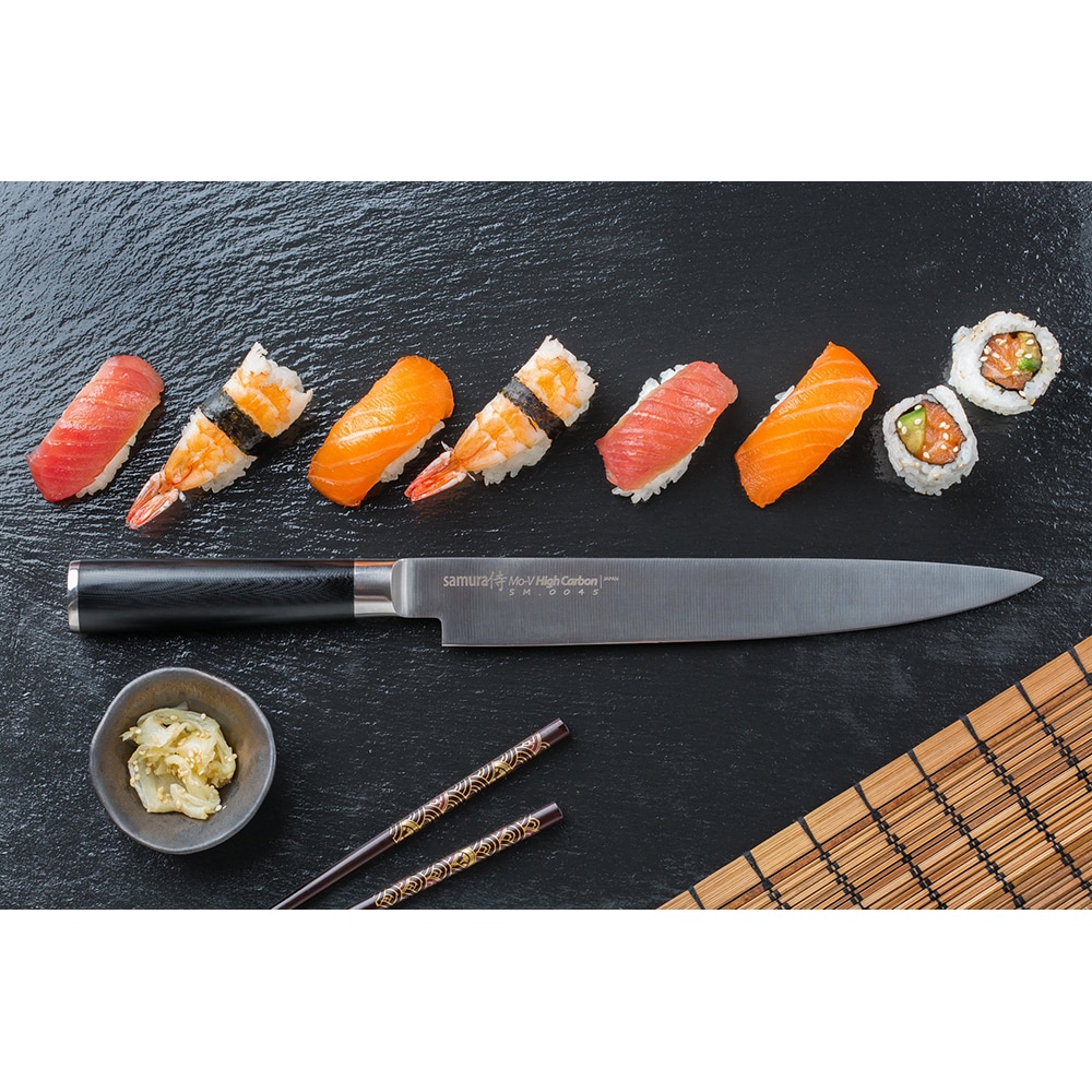 Cutit feliere SAMURA MO-V SM-0045, 23cm, otel, negru