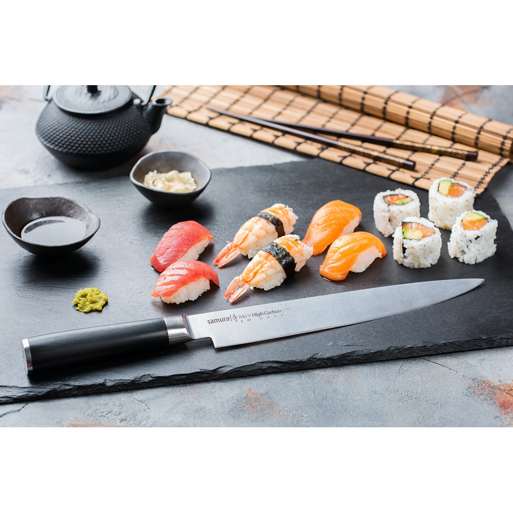 Cutit feliere SAMURA MO-V SM-0045, 23cm, otel, negru