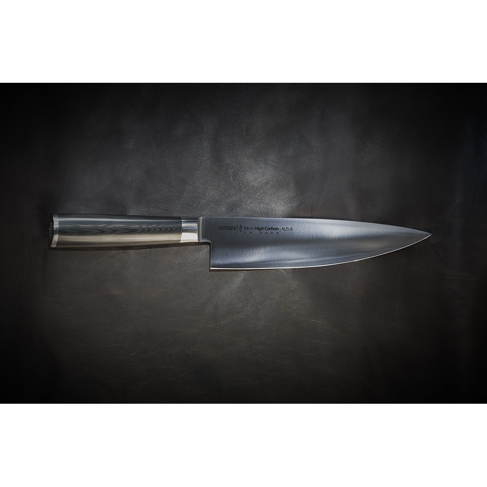 Cutit Chef SAMURA MO-V SM-0085, 20cm, otel, negru
