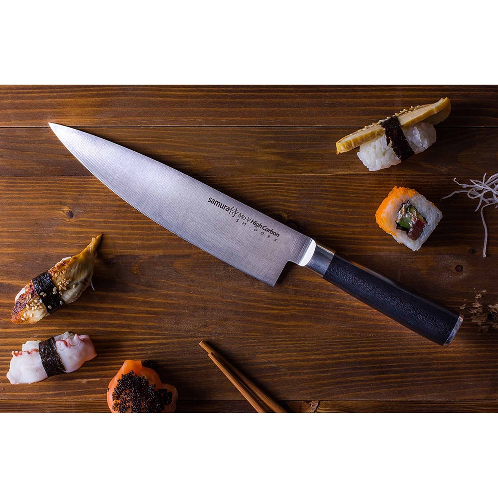 Cutit Chef SAMURA MO-V SM-0085, 20cm, otel, negru