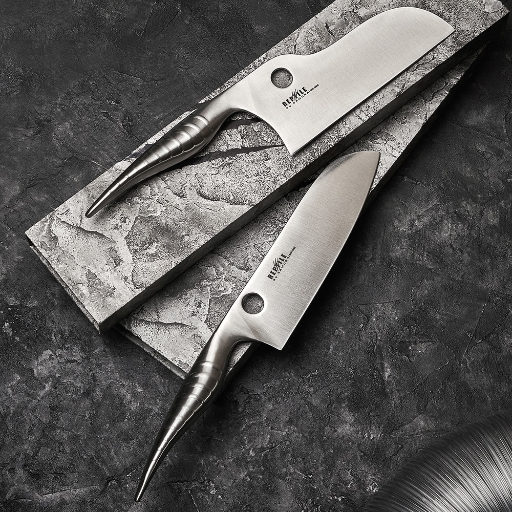 Cutit Santoku SAMURA Reptile SRP-0095, 17cm, otel, argintiu