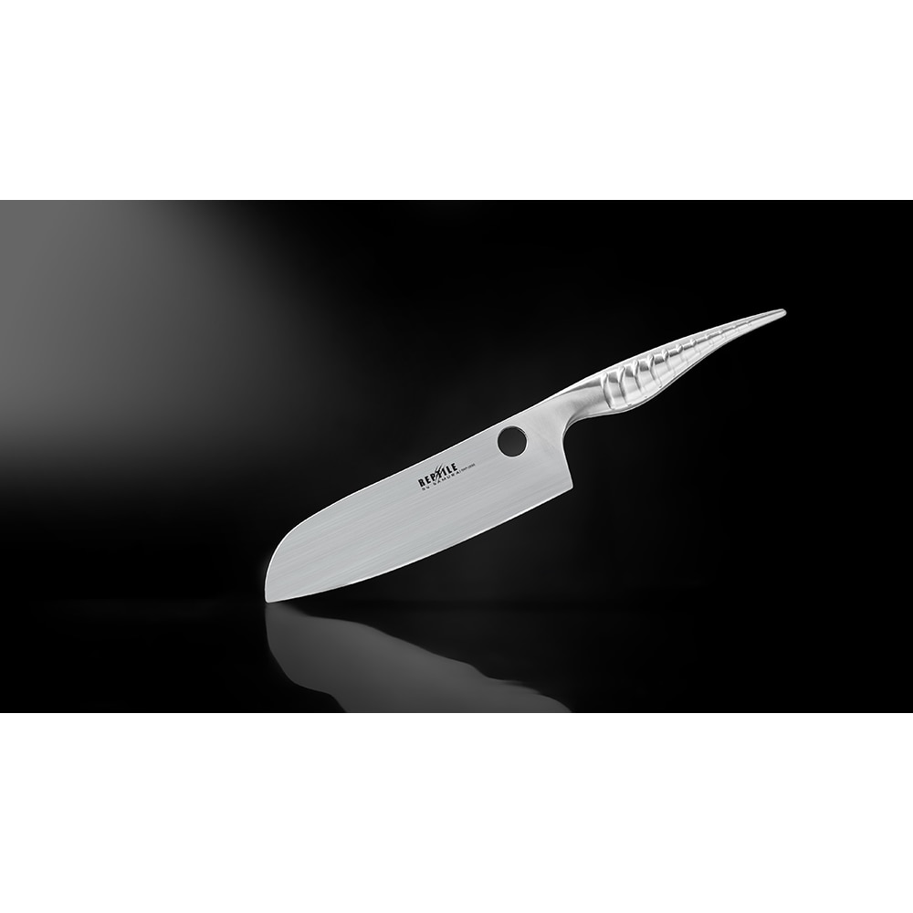 Cutit Santoku SAMURA Reptile SRP-0095, 17cm, otel, argintiu