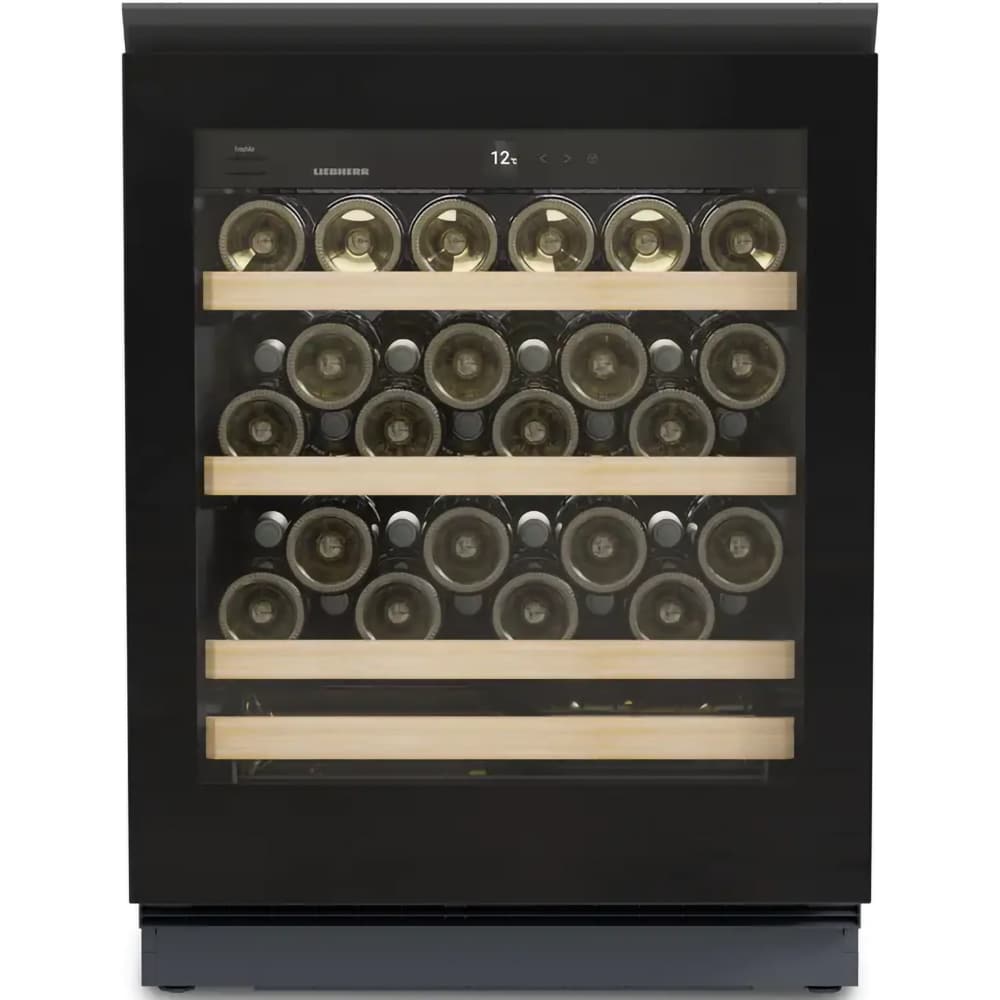 Racitor de vinuri incorporabil LIEBHERR UWgb 3631 Vinidor, 44 sticle, H 82 cm, Clasa F, negru
