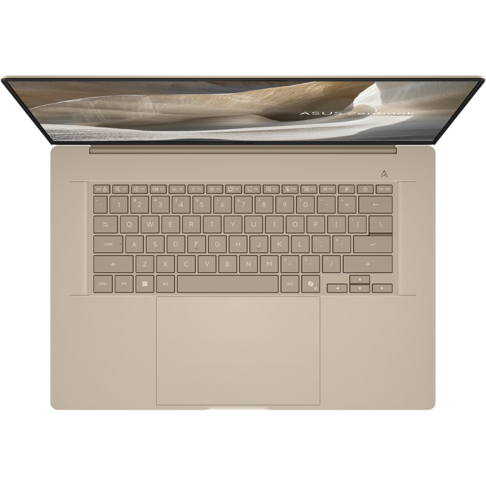 Laptop ASUS Zenbook A16 OLED UX3607OA-SQ019W, Snapdragon X2 Elite X2E-94-100 pana la 4.7GHz, 16" 3K, 48GB, SSD 1TB, Qualcomm Adreno, Windows 11 Home, Zabriskie Beige