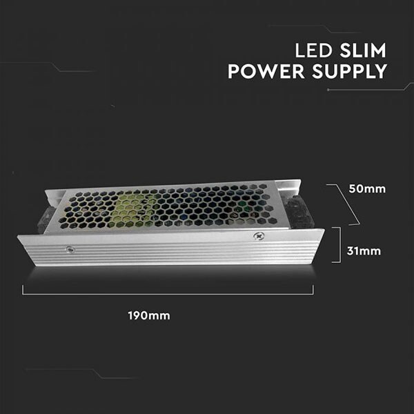 Alimentator banda LED V-TAC 3243, 120W, IP20, argintiu
