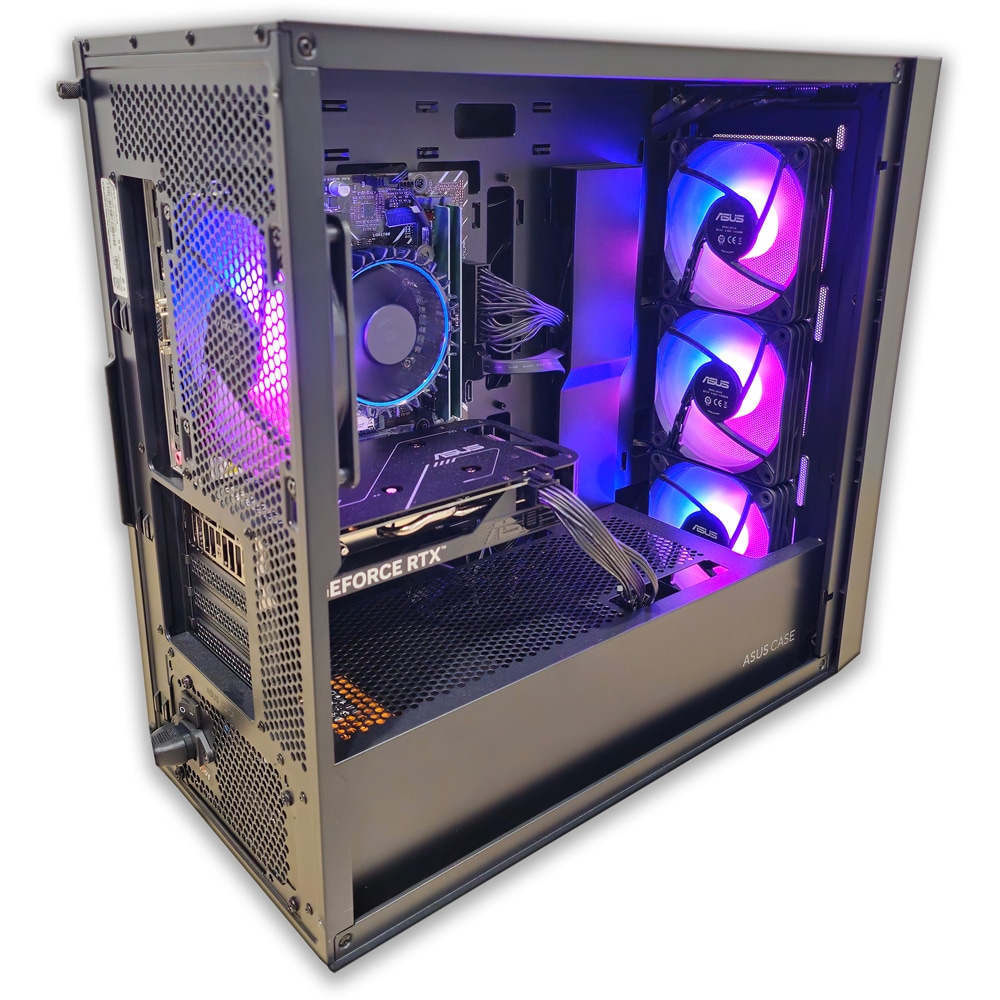 Sistem Desktop PC MYRIA DIGITAL V43 Powered by ASUS, Intel Core I5-14400F pana la 4.7GHz, 32GB, SSD 1TB, NVIDIA GeForce RTX 4060 8GB, Ubuntu