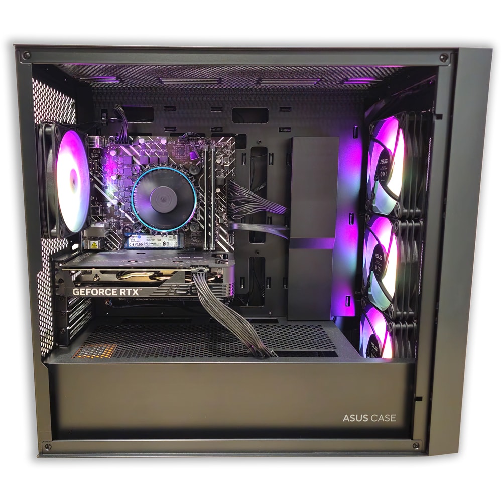 Sistem Desktop PC MYRIA DIGITAL V43 Powered by ASUS, Intel Core I5-14400F pana la 4.7GHz, 32GB, SSD 1TB, NVIDIA GeForce RTX 4060 8GB, Ubuntu