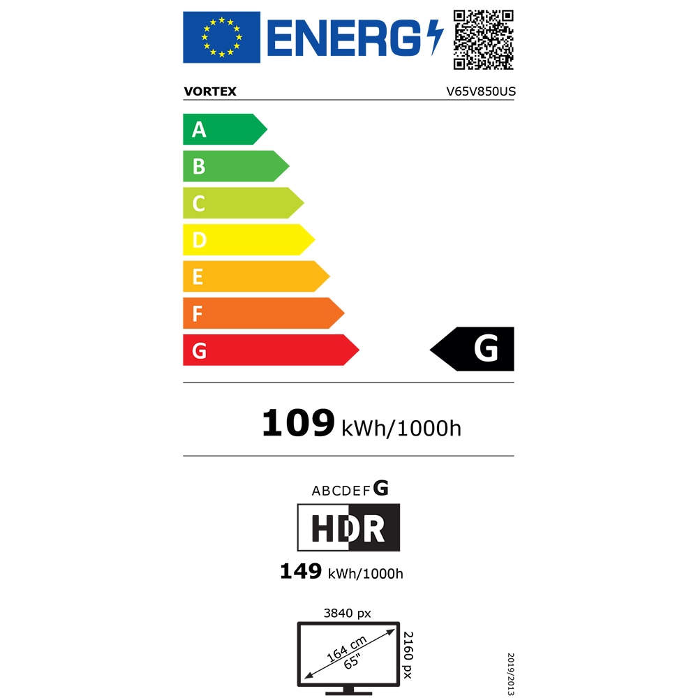 Televizor LED Smart UltraHD Vortex V65V850S, 163cm