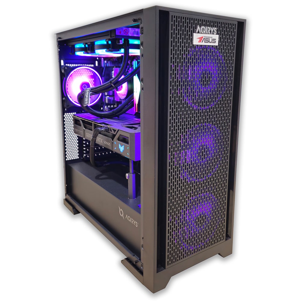 Sistem Desktop Gaming MYRIA Style V92W Powered by ASUS, AMD RYZEN 5 9600X  pana la 5.4GHz, 32GB, SSD 1TB, NVIDIA GeForce RTX 5070 TI 16GB, Windows 11 Home